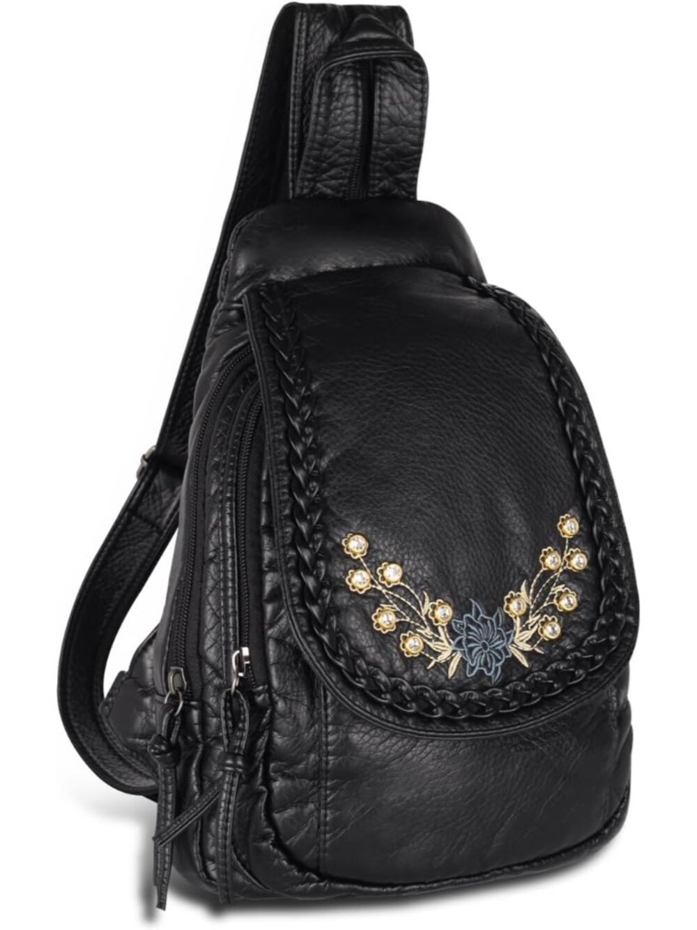 Sling Bag for Women Crossbody, Leather Cross Body Fanny Packs for Women, Trendy